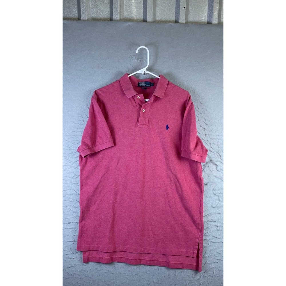 Polo Ralph Lauren Polo Shirt Mens L Pink Excellent Short Sleeve Pony Logo